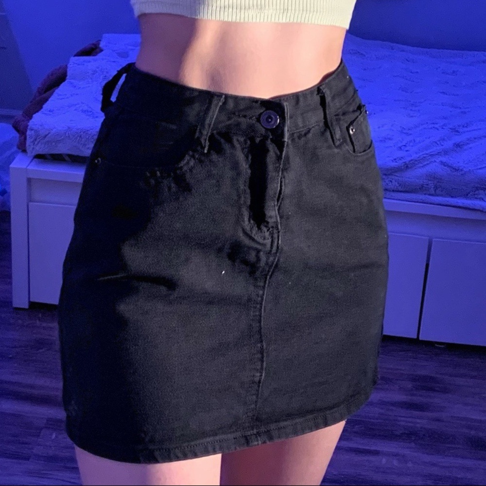 Vintage black high rise skirt - Picture 1 of 4